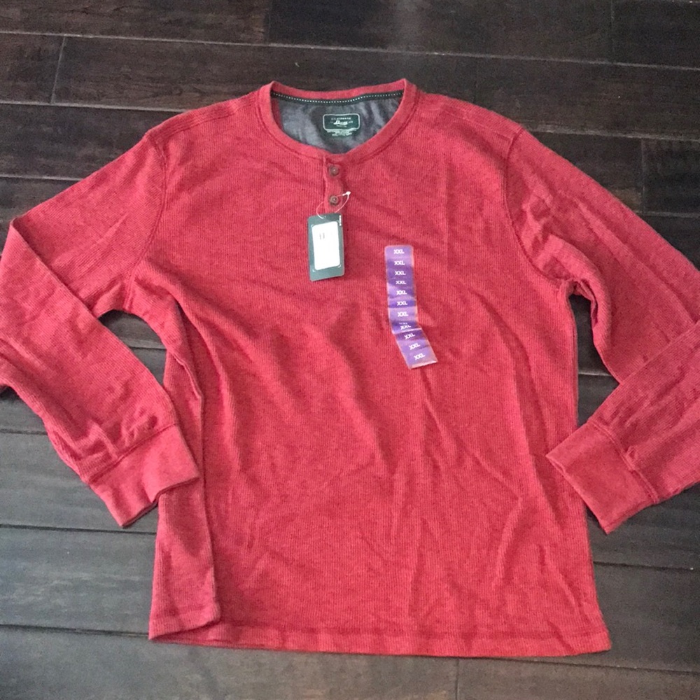 NWT Burgandy red long sleeve G.H. Bass & Co men’s